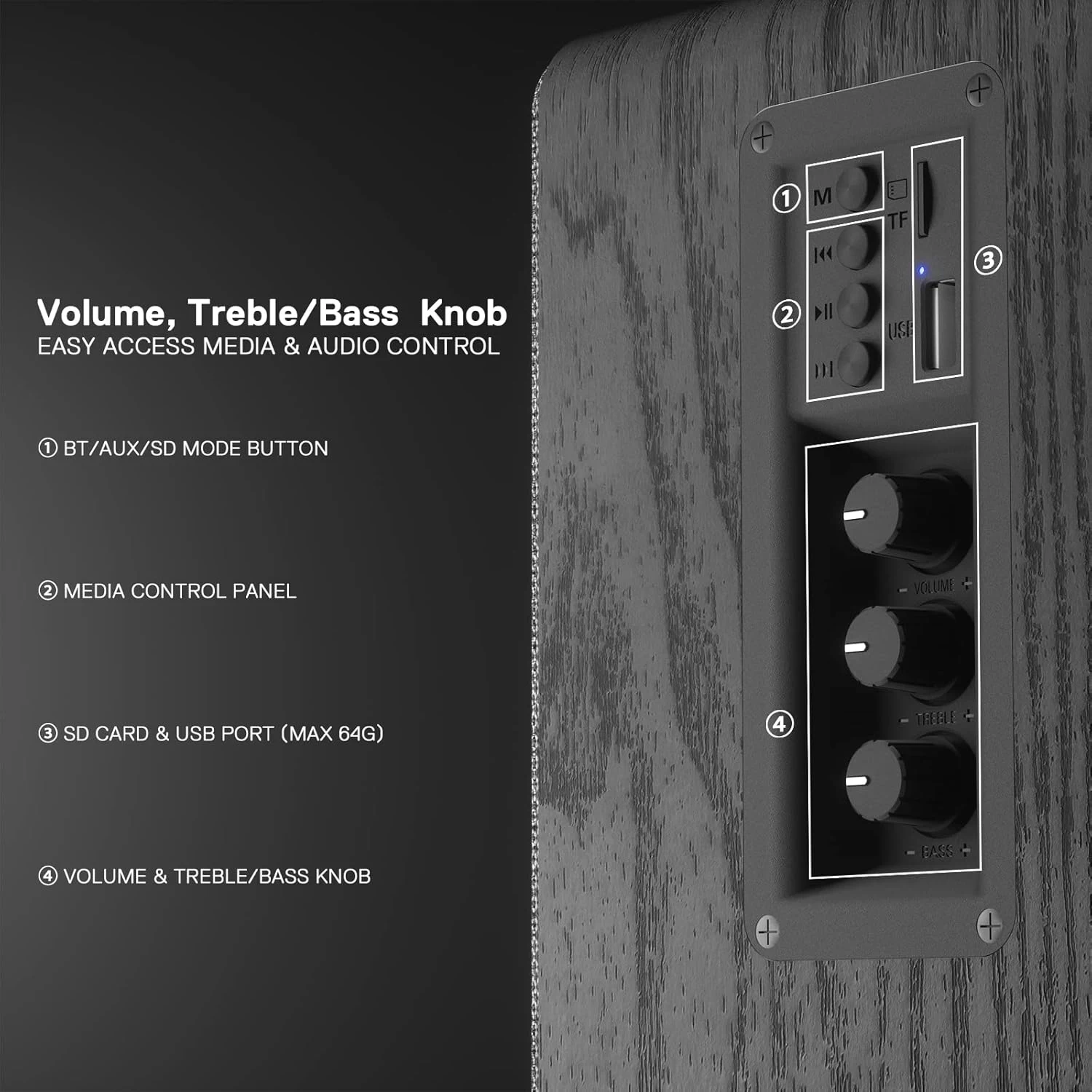 Redragon GS813 Stereo Wireless PC Gaming Speaker