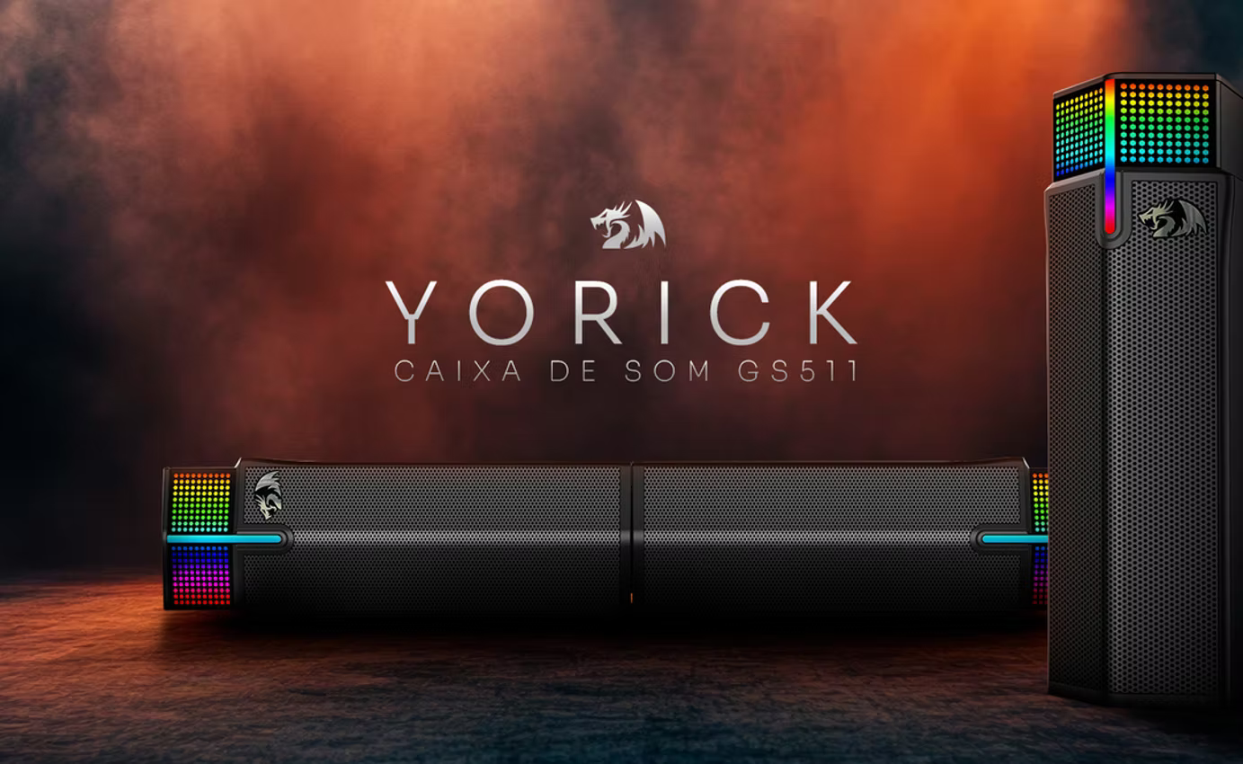 Redragon GS511 Yorick Wireless RGB PC Gaming Soundbar Black