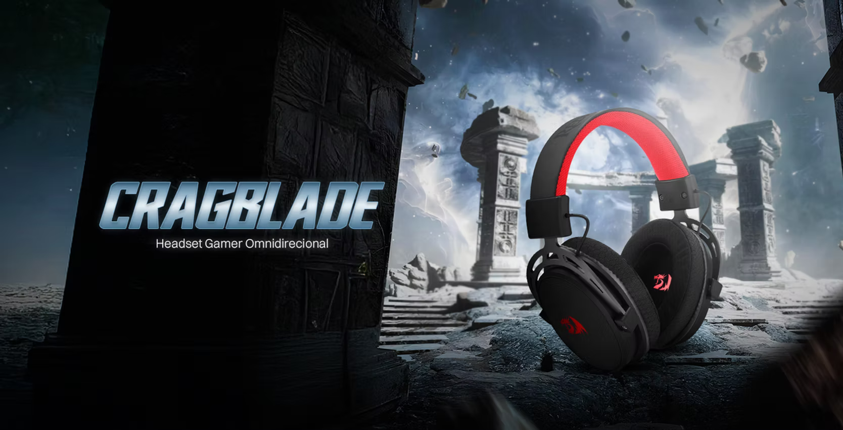 Redragon H541 Pro Wireless Gaming Headset Black Open Sealed