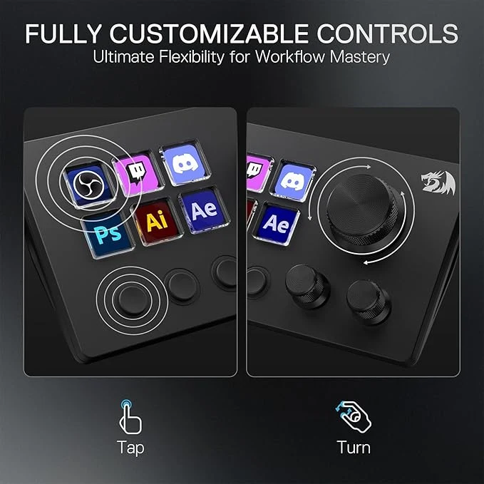 Redragon Skyrider SS551 stream deck keys close-up
