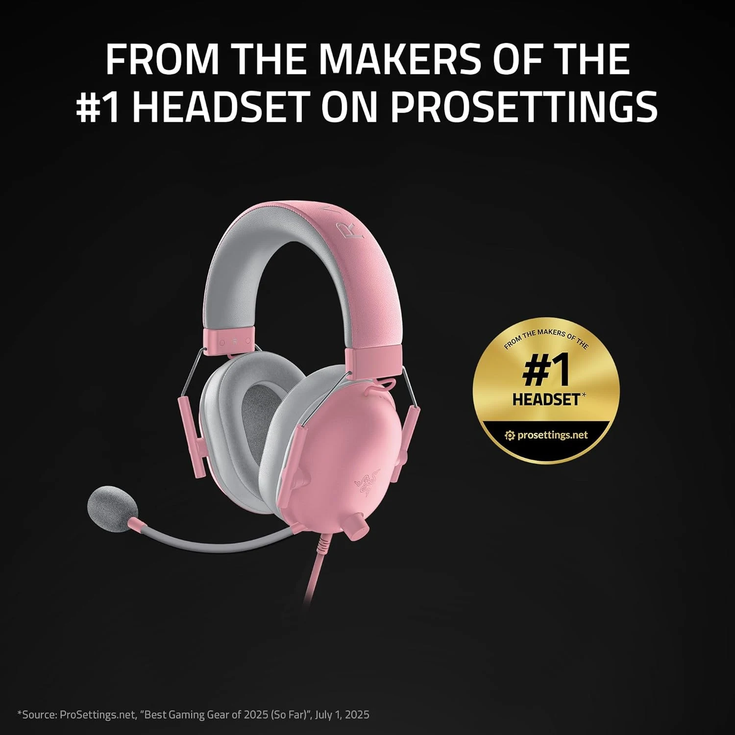 Razer BlackShark V2 X Wired Gaming Headphone - Quartz Pink