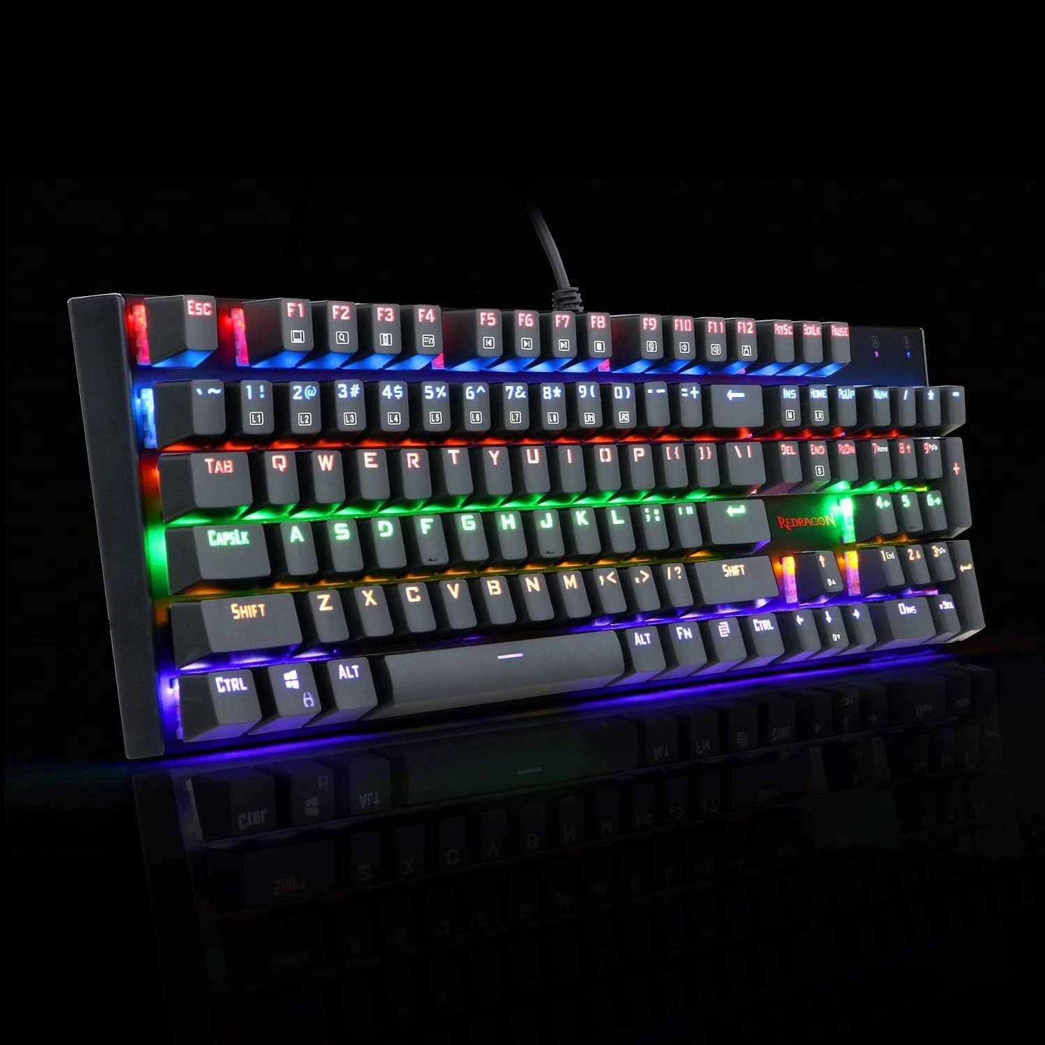 Redragon K565R Rudra Rainbow Mechanical Wired Gaming Keyboard - Brown Switch