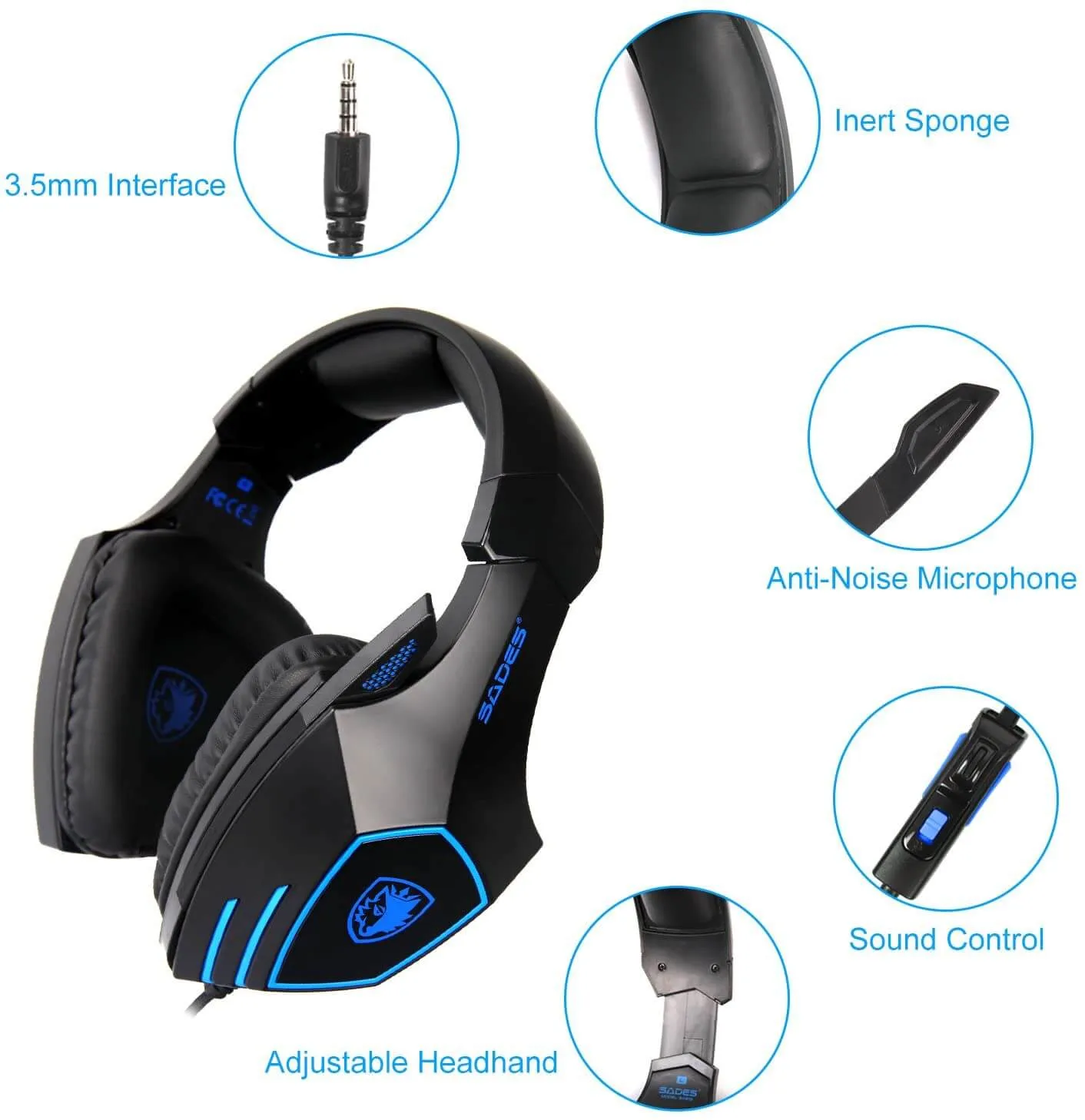 SADES Gaming Headphone SA819 Wired Gaming Headset