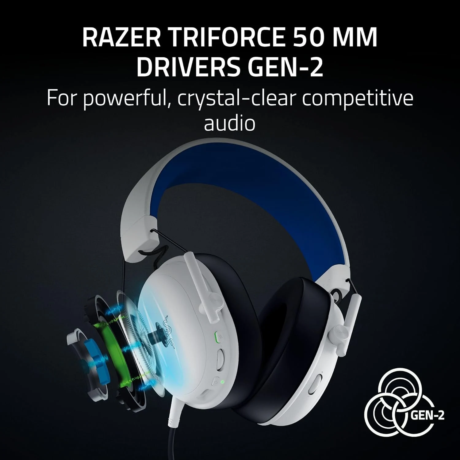 Razer BlackShark V3 X Hyperspeed Headset for PlayStation & PC - White