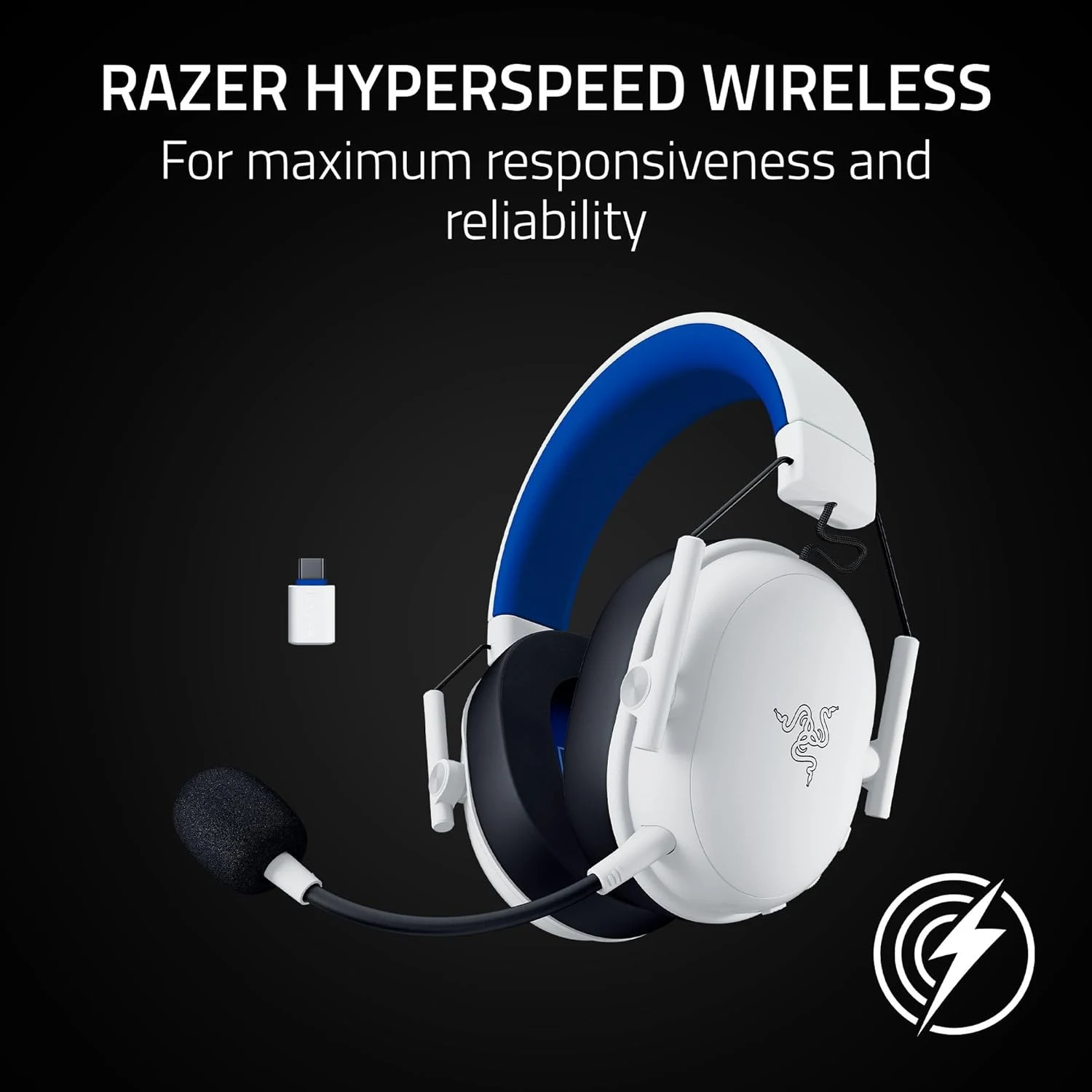 Razer BlackShark V3 X Hyperspeed Headset for PlayStation & PC - White