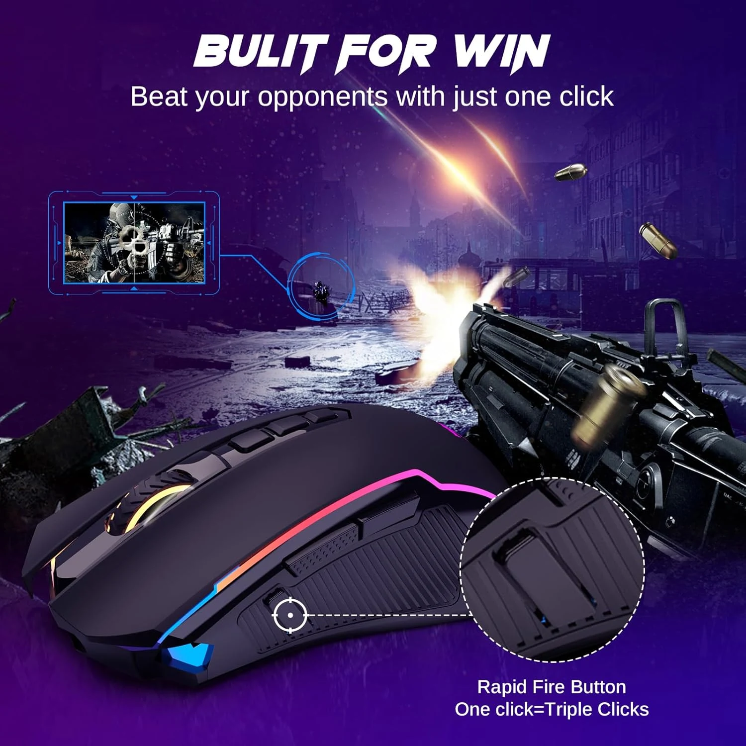 Redragon M914 RGB Tri Mode Gaming Mouse Black setup