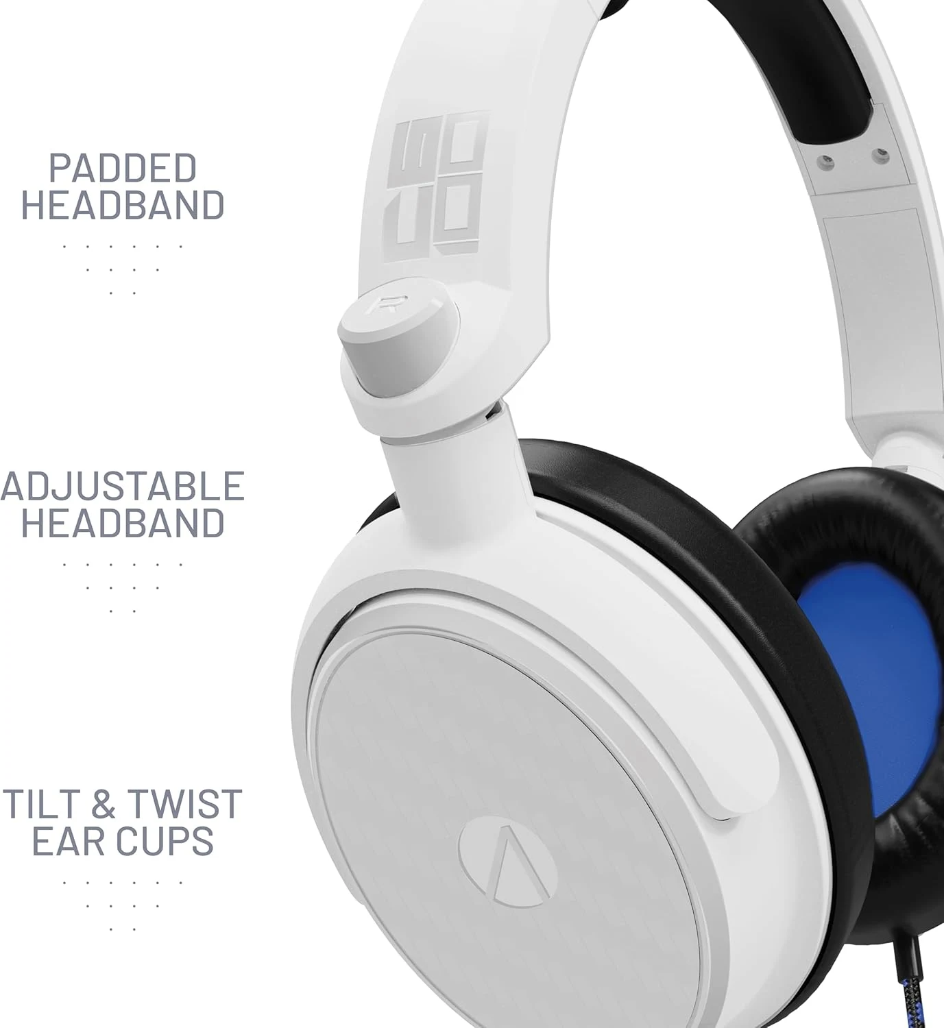STEALTH C6-100 Wired Gaming headset - White & Blue Over Ear