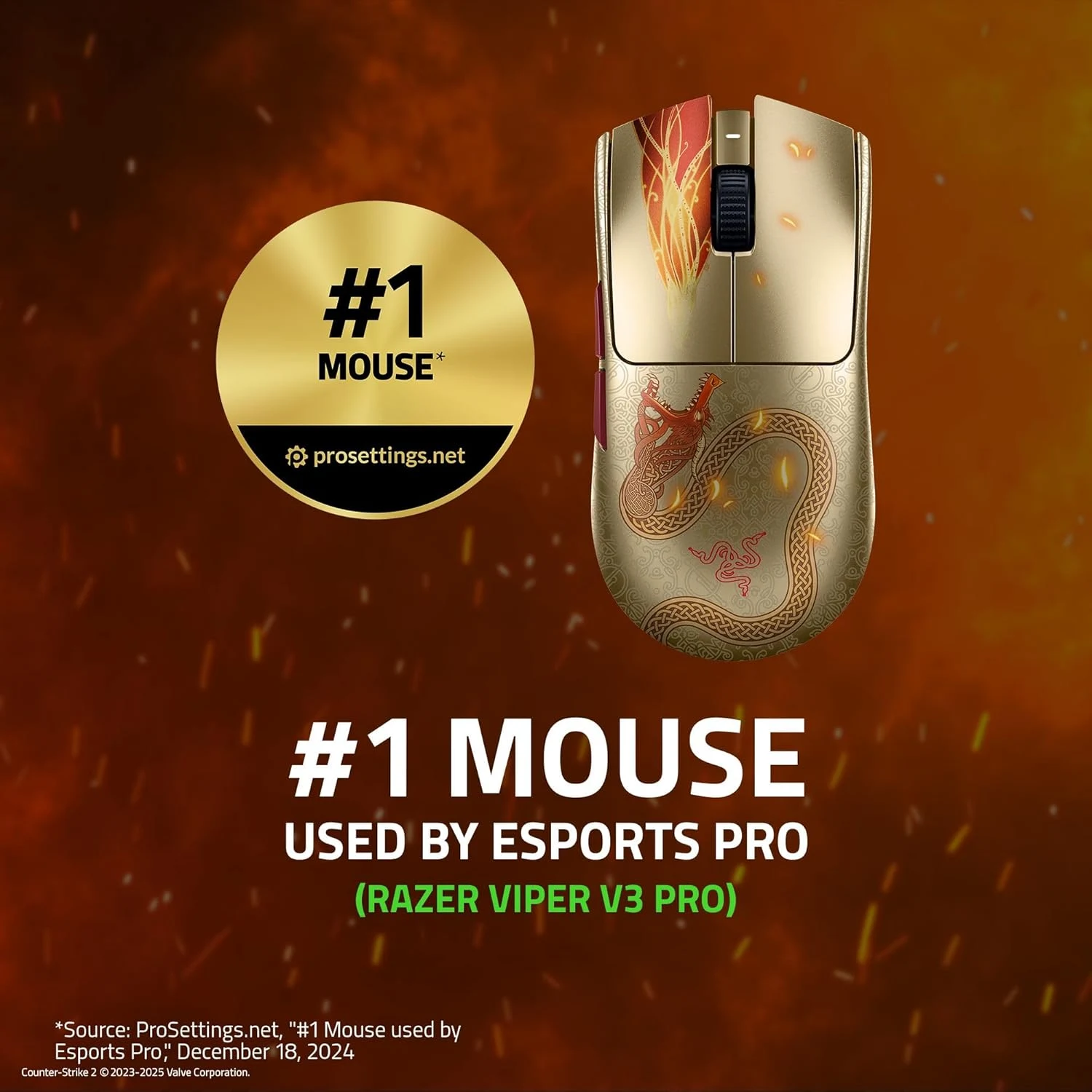 Razer Viper V3 Pro Counter-Strike 2 Edition Wireless Esports Gaming Mouse