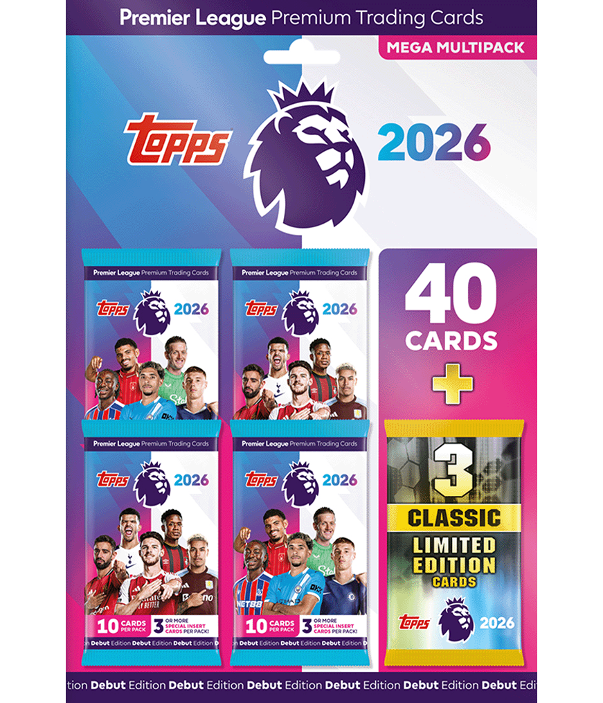 Topps Premier League 2026 Mega Multipack preview