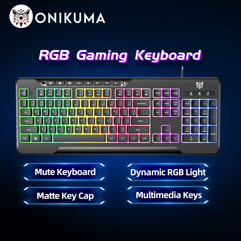 ONIKUMA G32 Black RGB Keyboard