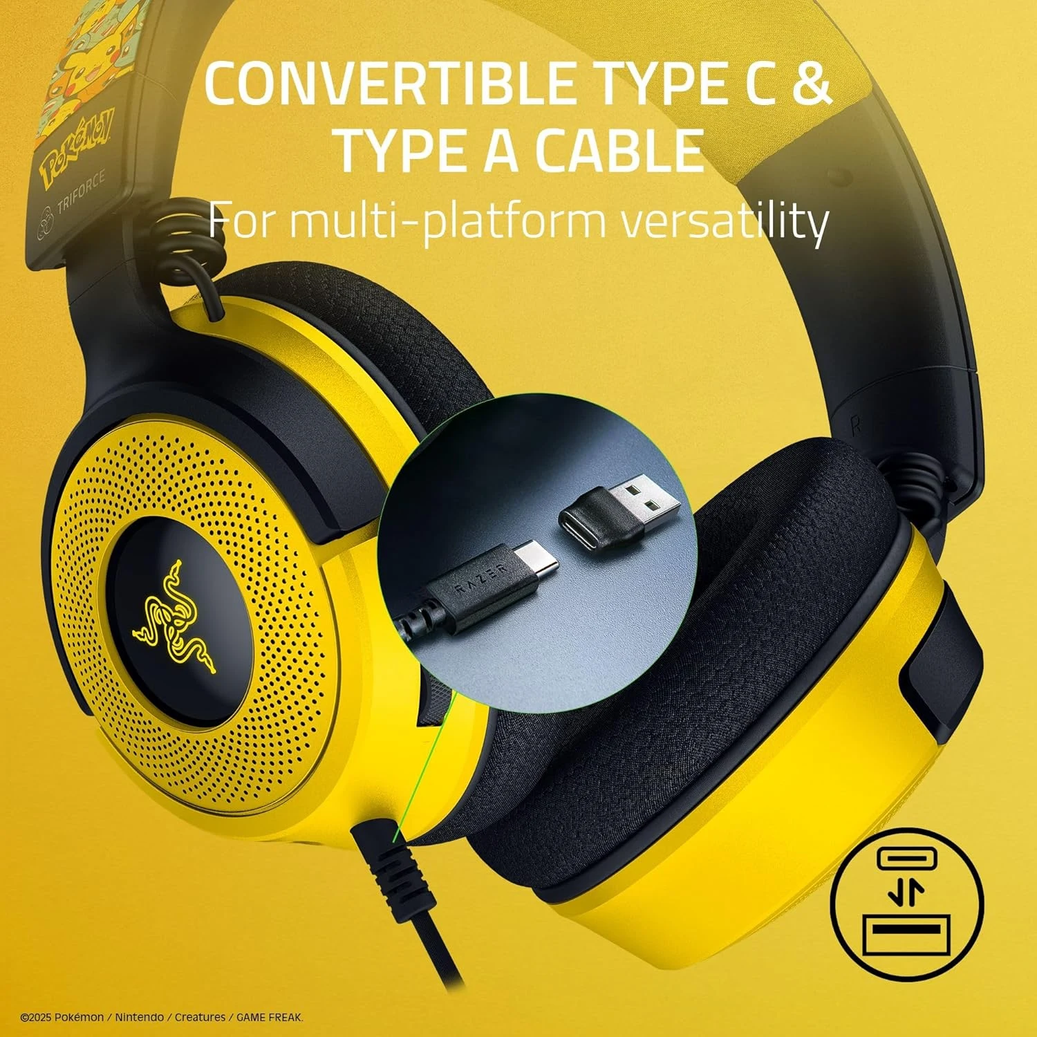Razer Kraken V4 X - Pokémon Edition Wired Gaming Headset