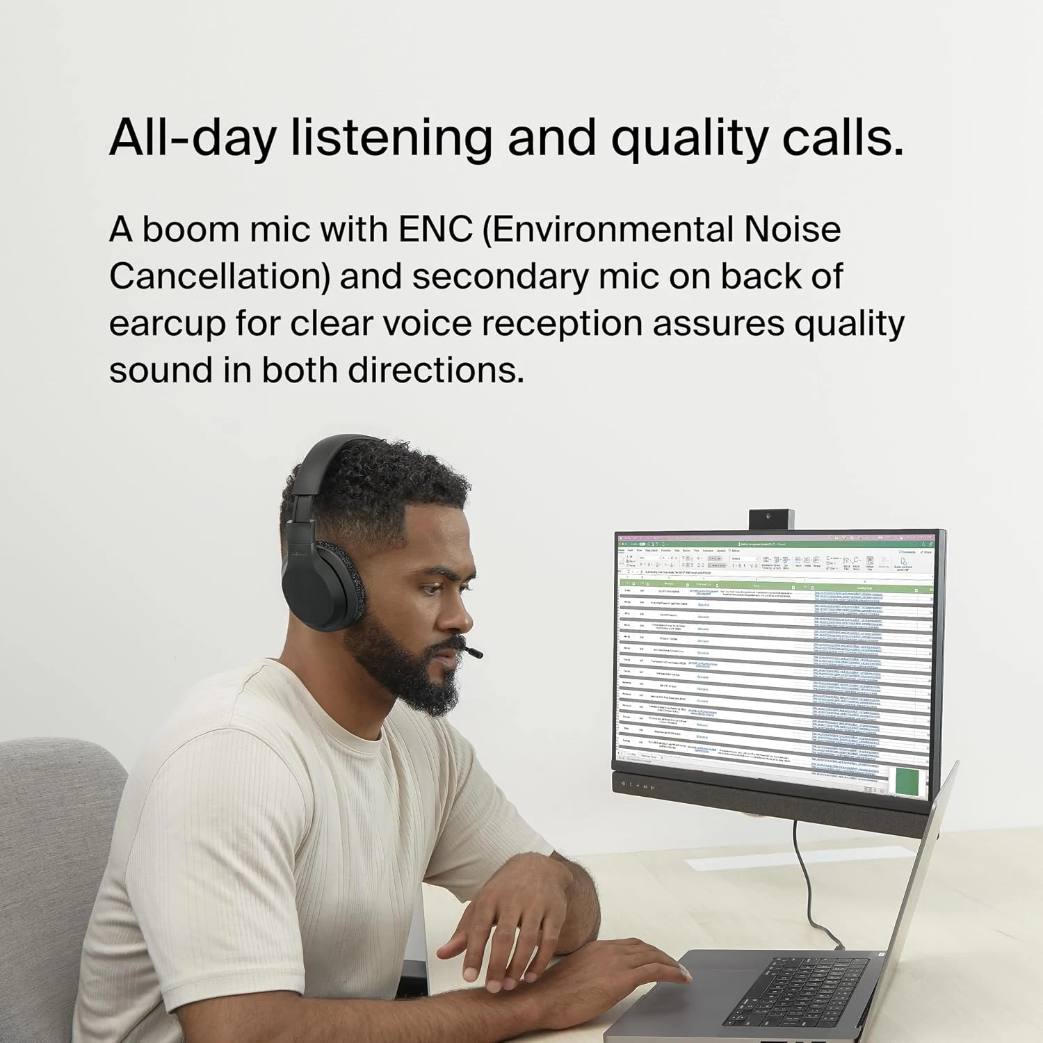 Belkin SoundForm Adapt Wireless Over-Ear Headset - Black