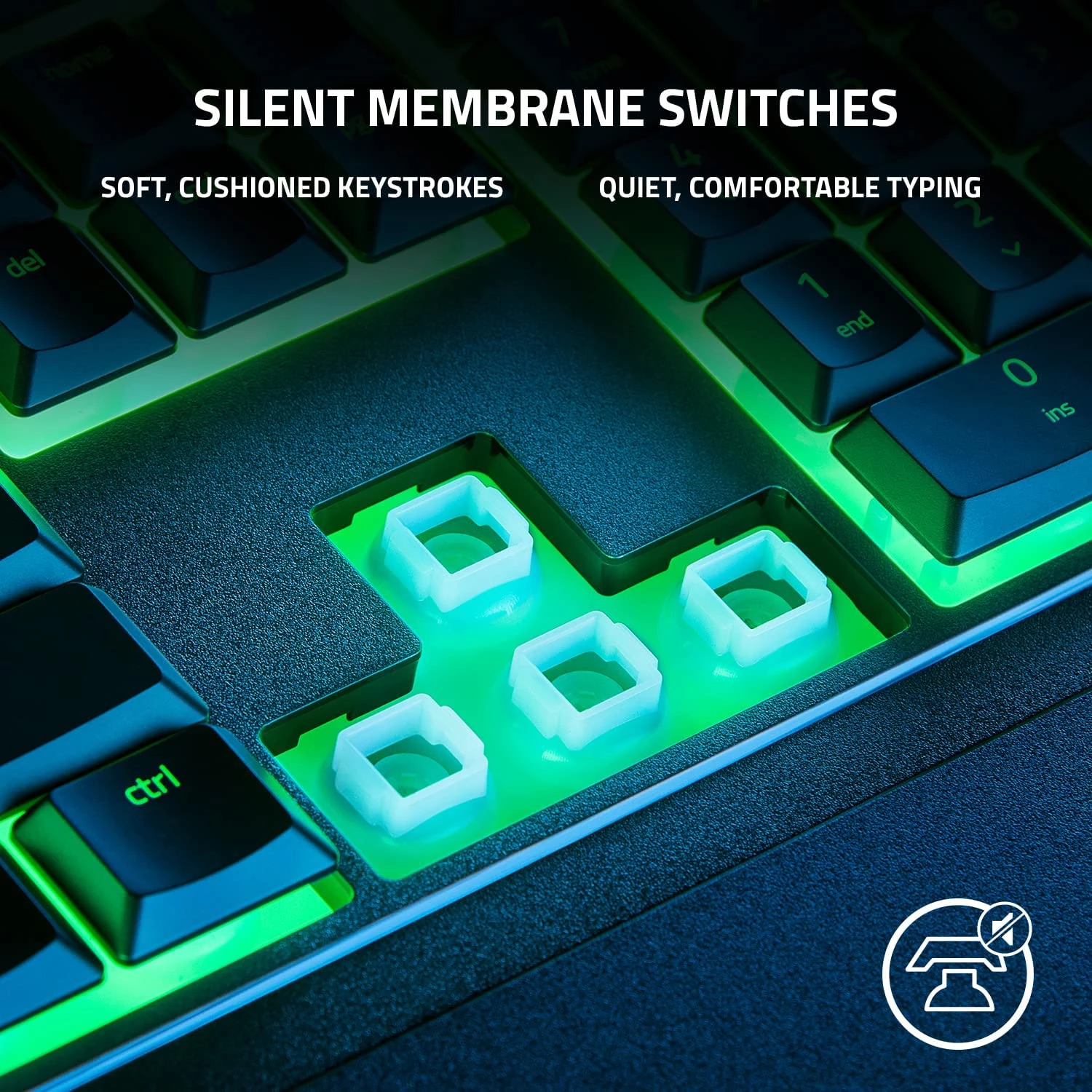 RAZER ORNATA V3 X Low Profile Membrane RGB Keyboard - Silent