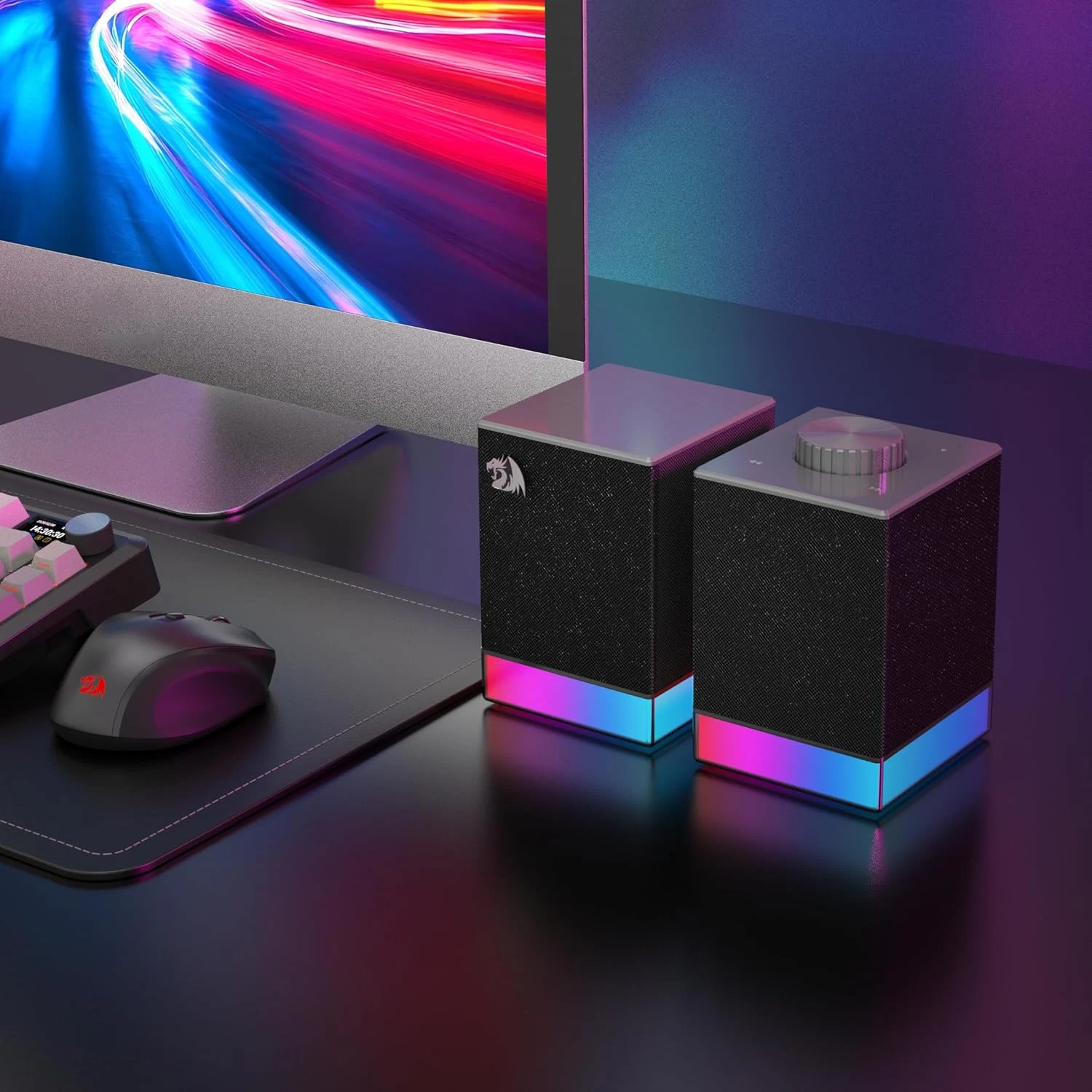 Redragon GS517 Glyph Wireless RGB Stereo PC Gaming Speaker
