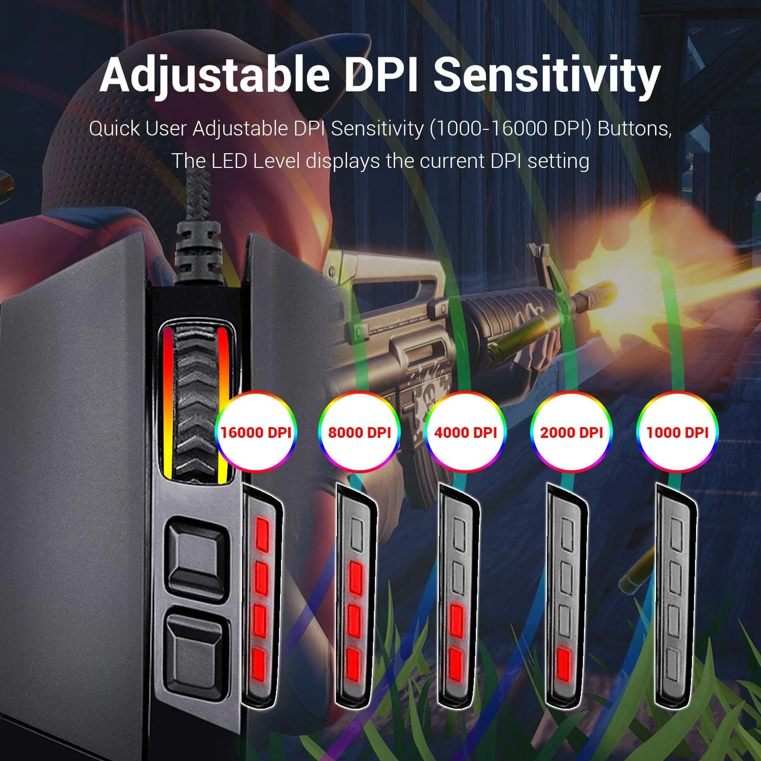 Redragon M801 DPI control