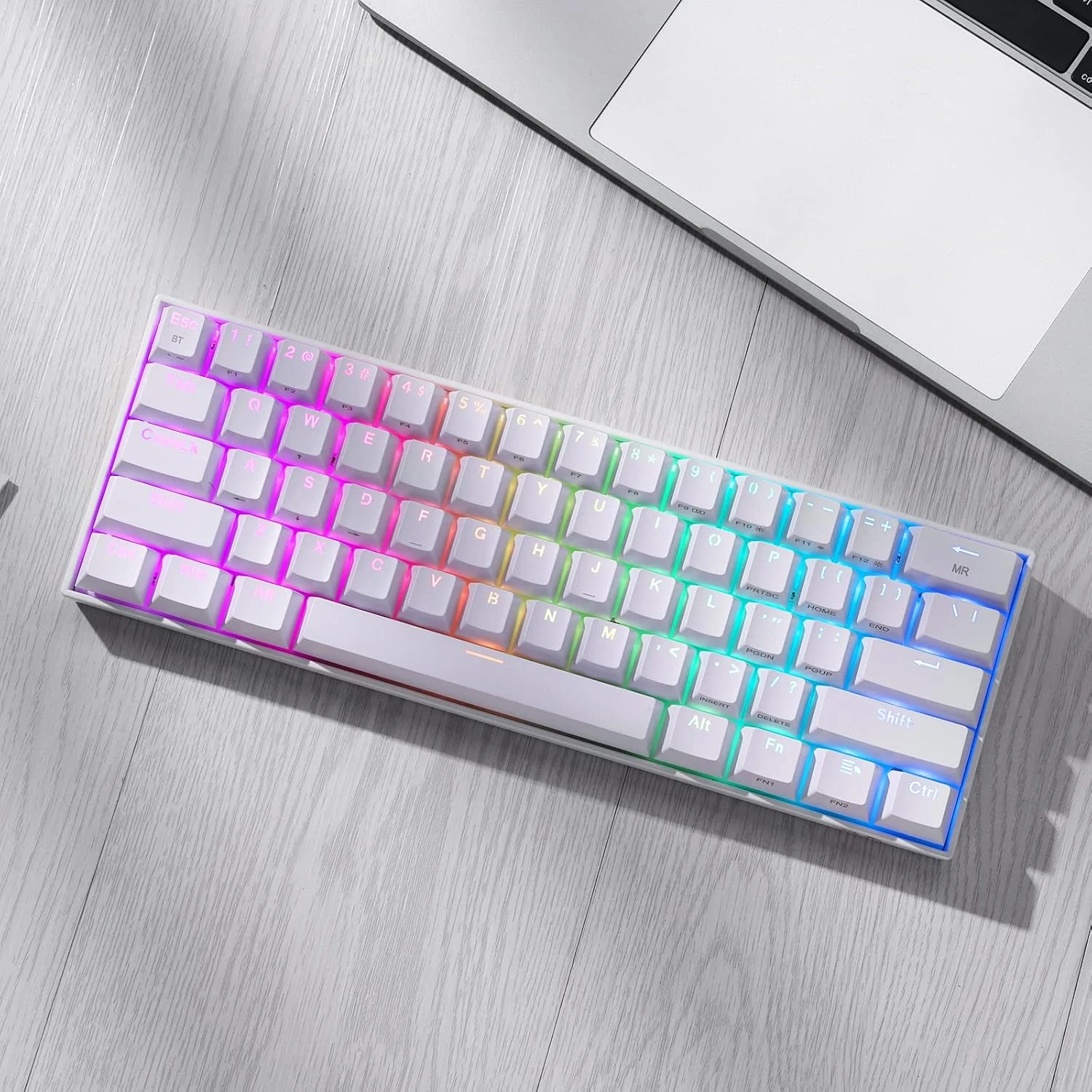 Redragon K530W Pro RGB Wireless Mechanical Gaming Keyboard Blue Switch - White