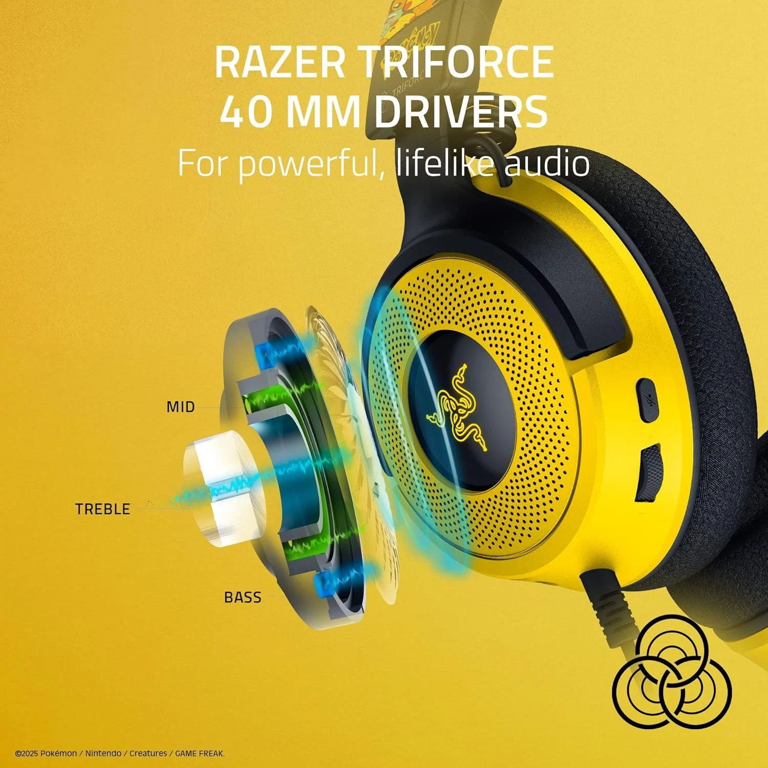 Razer Kraken V4 X - Pokémon Edition Wired Gaming Headset