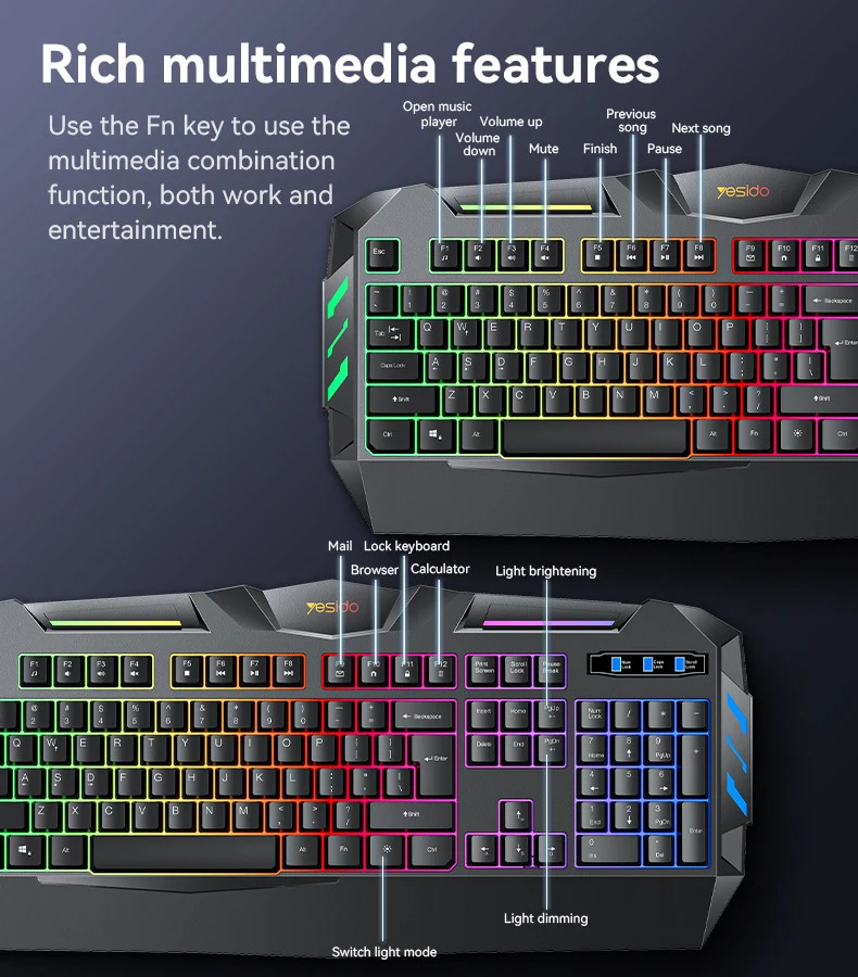 Yesido KB21 gaming keyboard lifestyle image