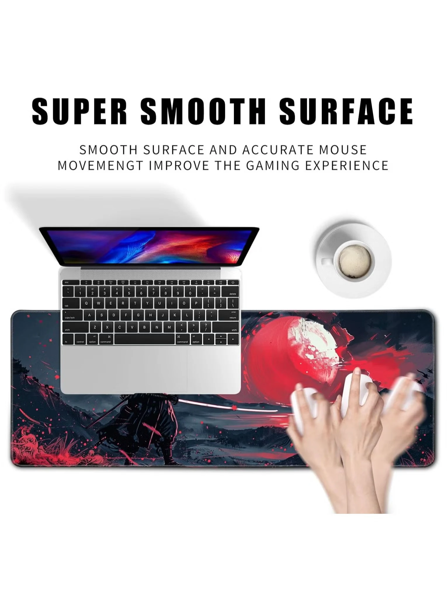 Mousepad And keyboard Gaming Large Japanese Samurai