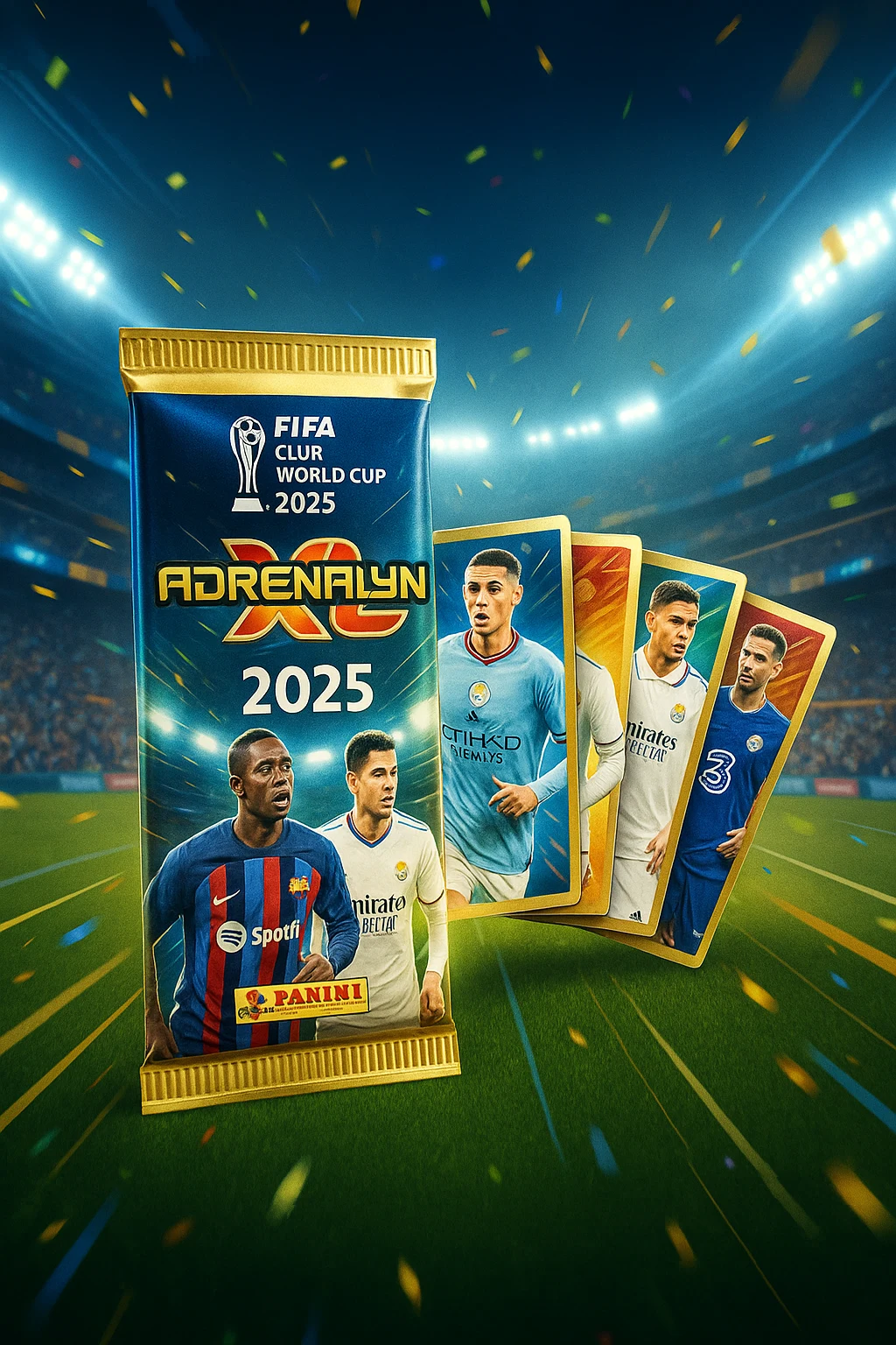 صورة ترويجية لبطاقات Adrenalyn XL 2025