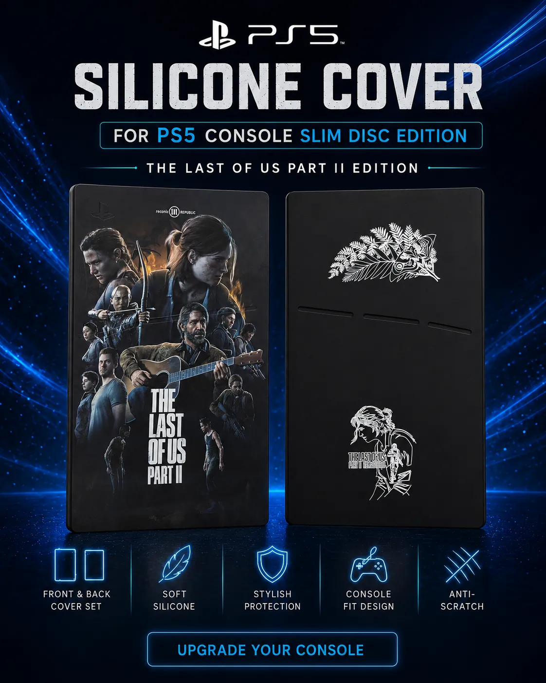 The Last of Us Part II PS5 Slim Disc Silicone Cover