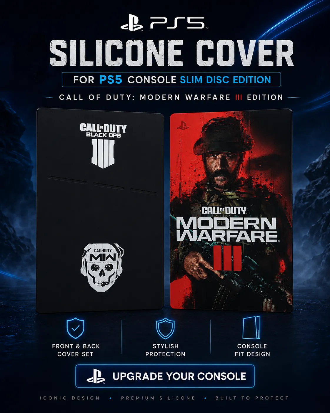 PS5 Slim Disc Edition Call of Duty MWIII Silicone Console Cover