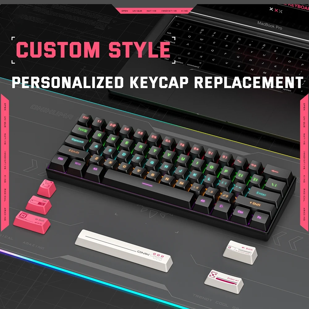 ONIKUMA G55 compact 61-key layout