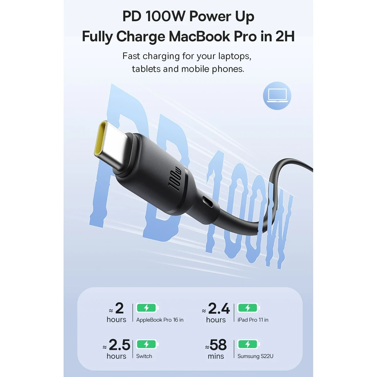 Baseus Silky Series USB-C to USB-C Cable 100W 1M Black