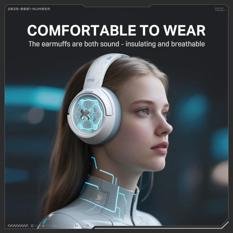ONIKUMA GT802 White Over-Ear Comfort