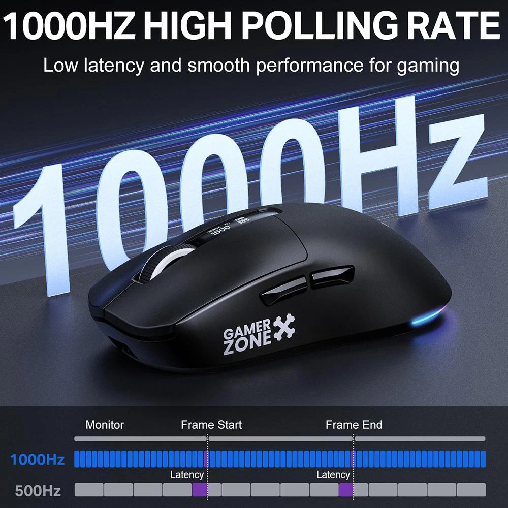 ONIKUMA DM07 Tri-Mode RGB Gaming Mouse - Black