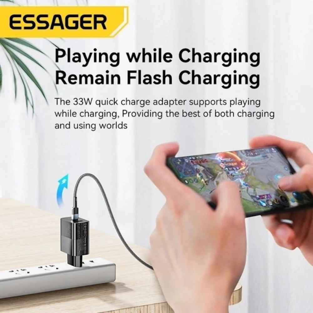 إيساجر شاحن ECT33W - LJB01-Z بقوة 33 وات - اسود