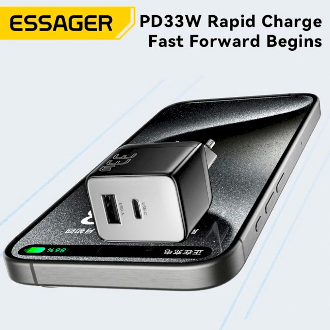 إيساجر شاحن ECT33W - LJB01-Z بقوة 33 وات - اسود