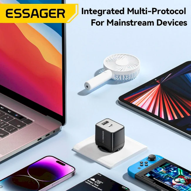 إيساجر شاحن ECT33W - LJB01-Z بقوة 33 وات - اسود