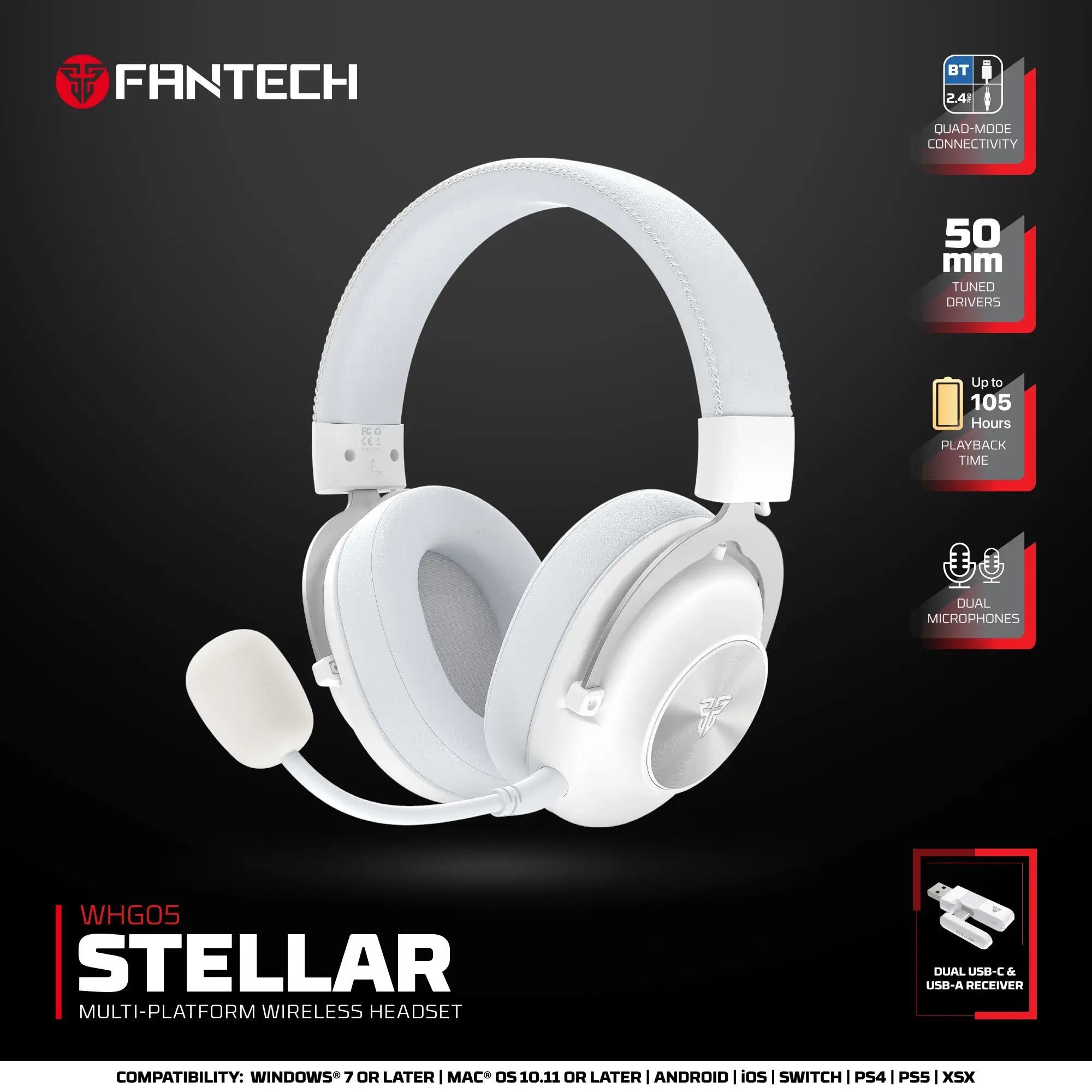 وحدات صوت سماعة Fantech Stellar WHG05