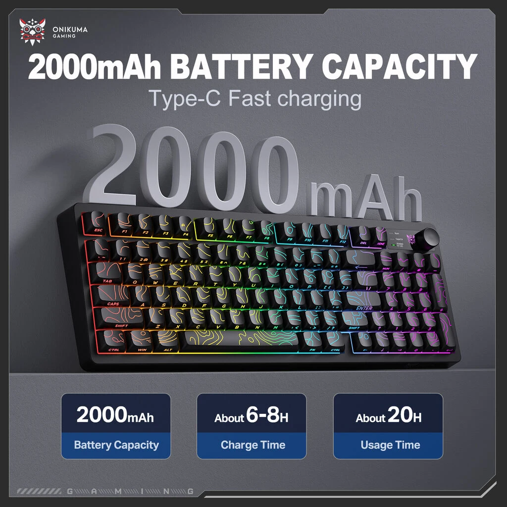 ONIKUMA MT902 2000mAh Battery