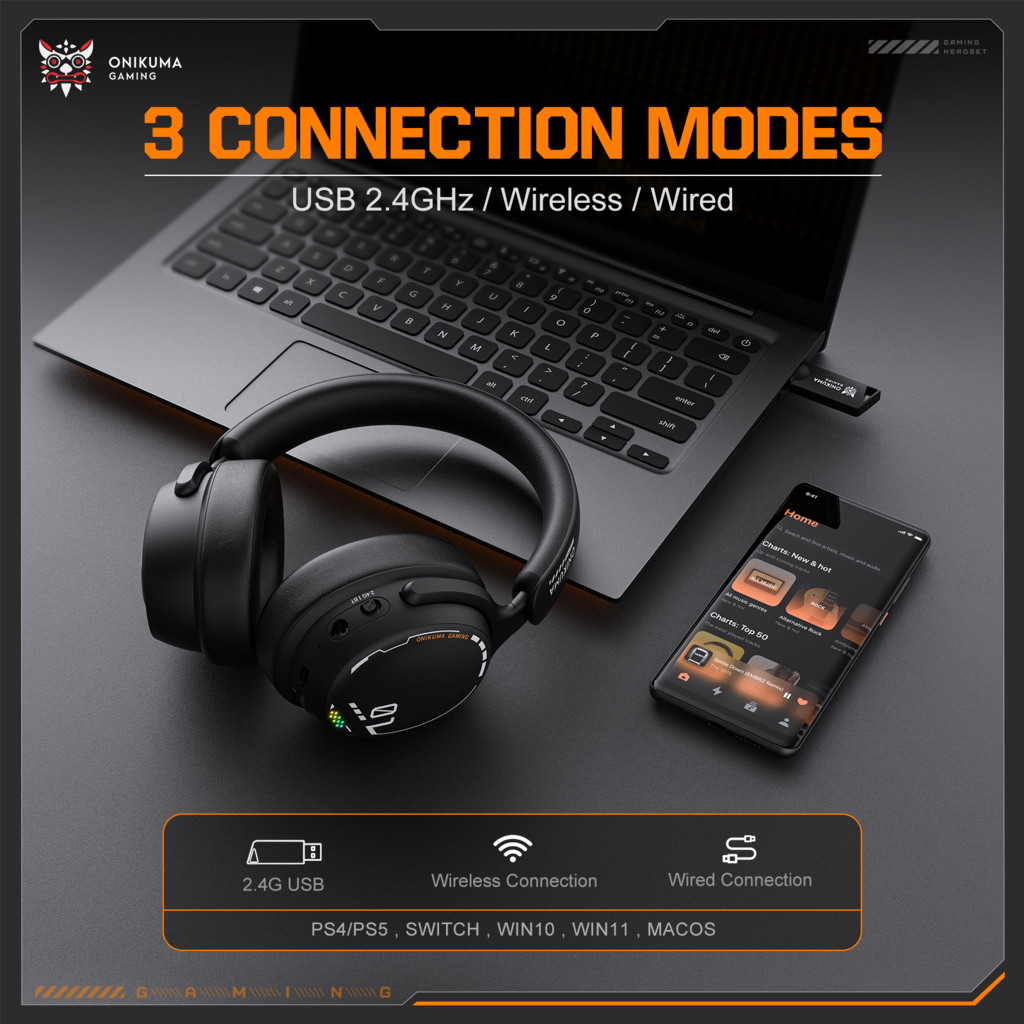 ONIKUMA GT886 Three Connection Modes