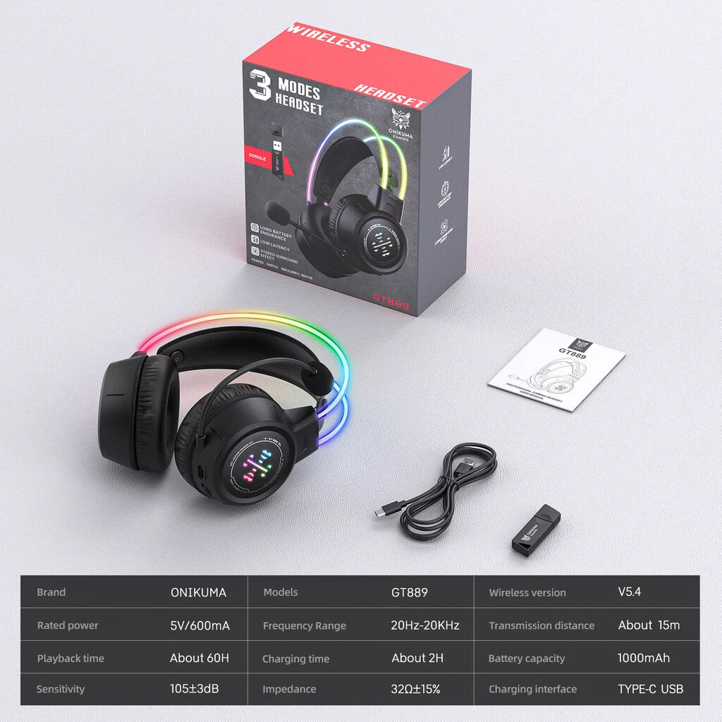 ONIKUMA GT889 Black Gaming Headset