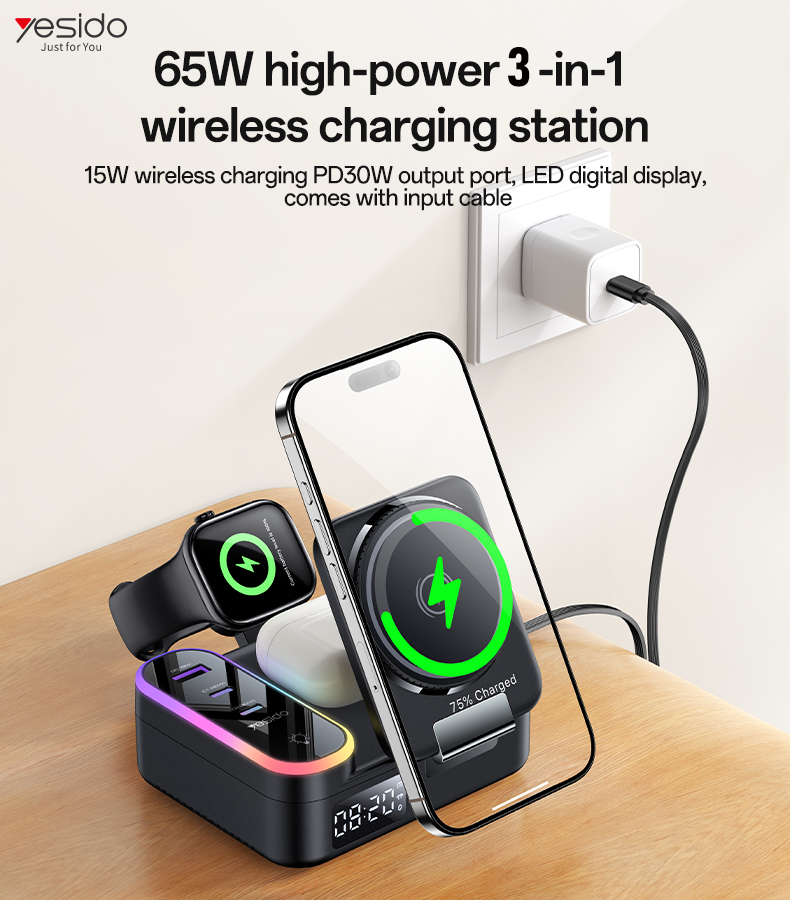 Yesido DS38 65W charging power
