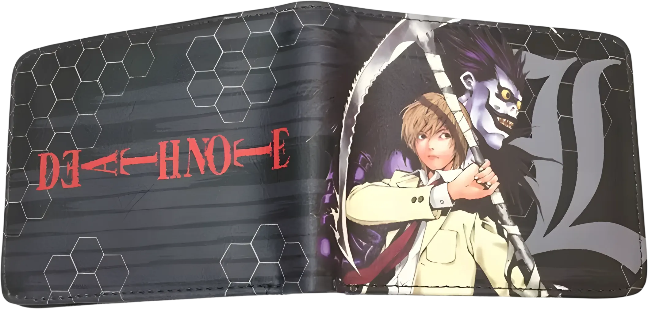 Death Note Light and Ryuk Bi-Fold Wallet Black