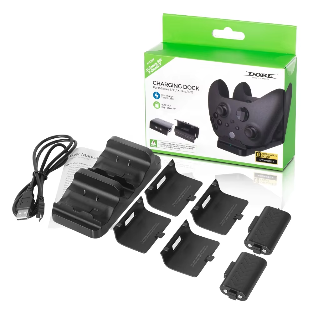 DOBE TYX-532X black dual charging dock for Xbox controllers