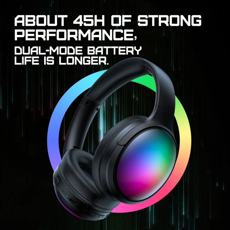 ONIKUMA B3 RGB Wireless Gaming Headphone - Black