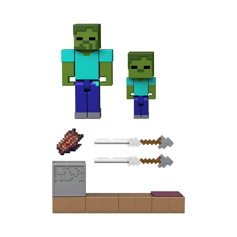 مجسمات Minecraft Zombie وBaby Zombie مع فخ السهم JKK03