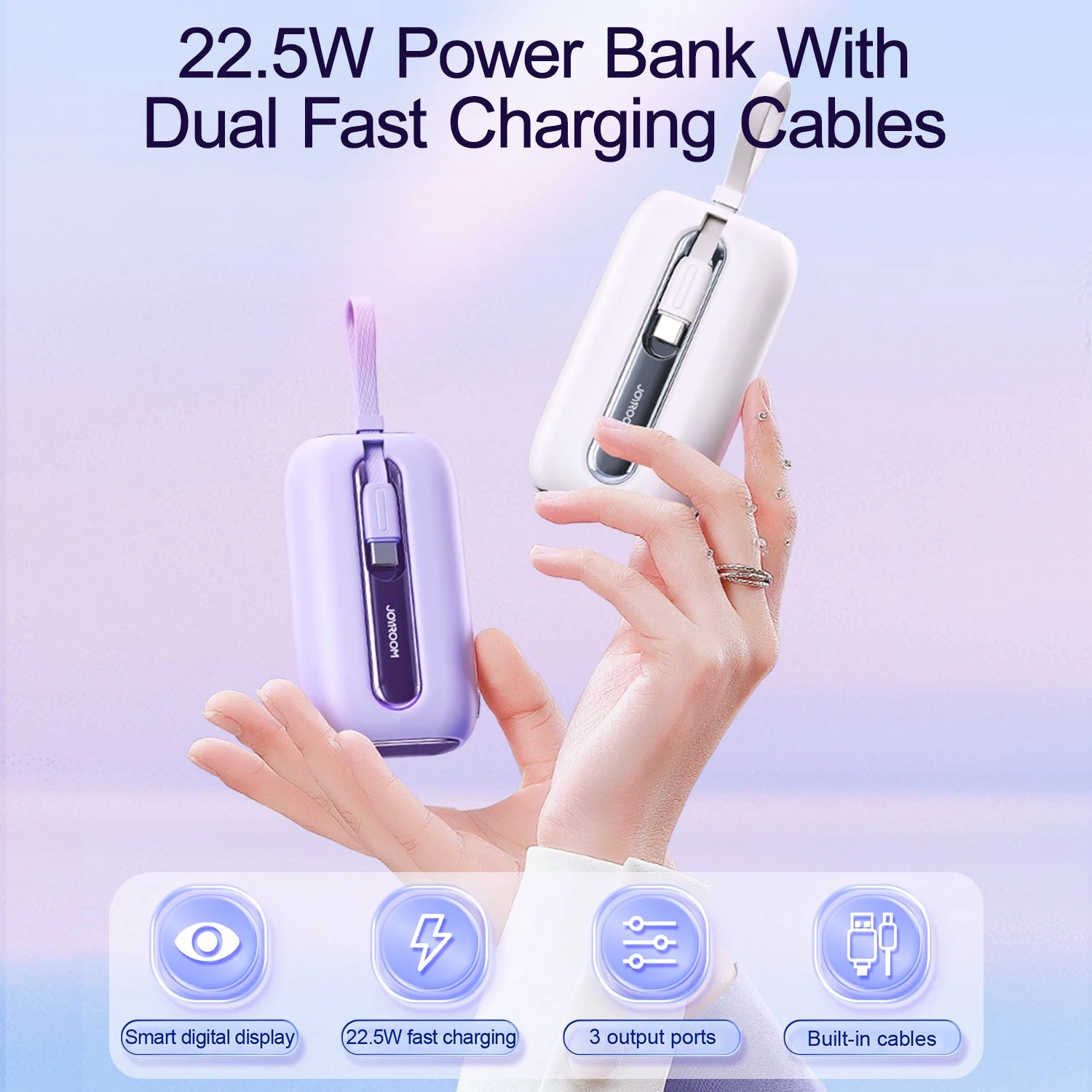 JOYROOM JR-L012 22.5W Mini Power Bank 10000mAh - White