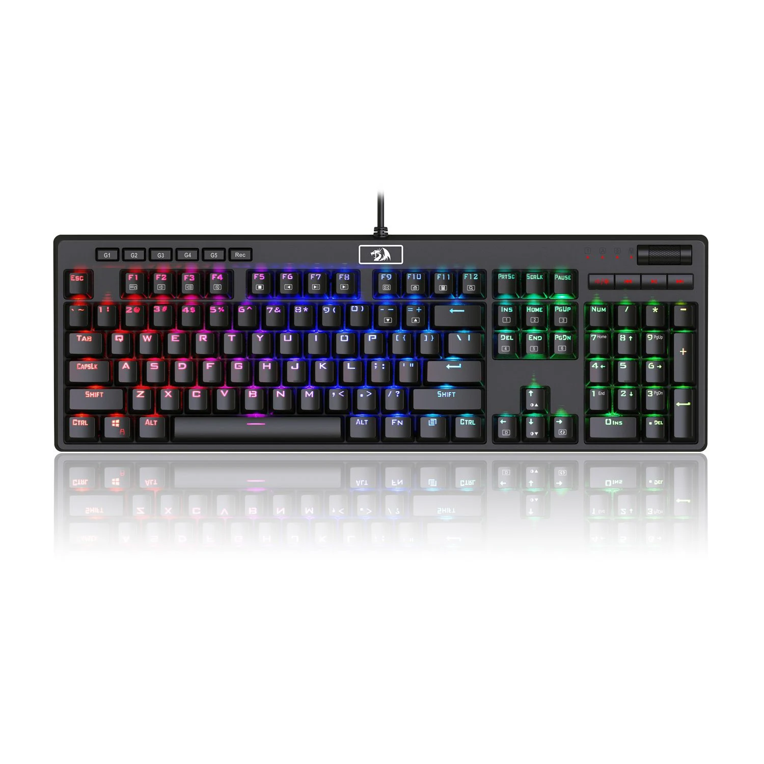 Redragon K579 Wired Mechanical RGB Gaming Keyboard - Black