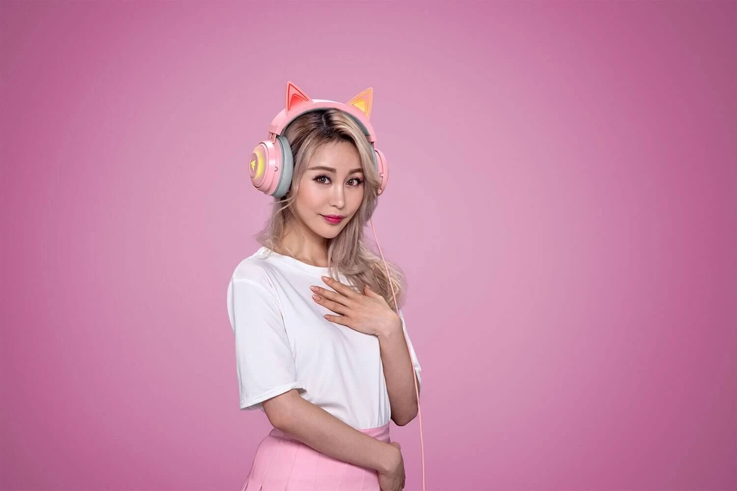 Razer Headset Kraken BT Kitty Edition - Quartz Pink