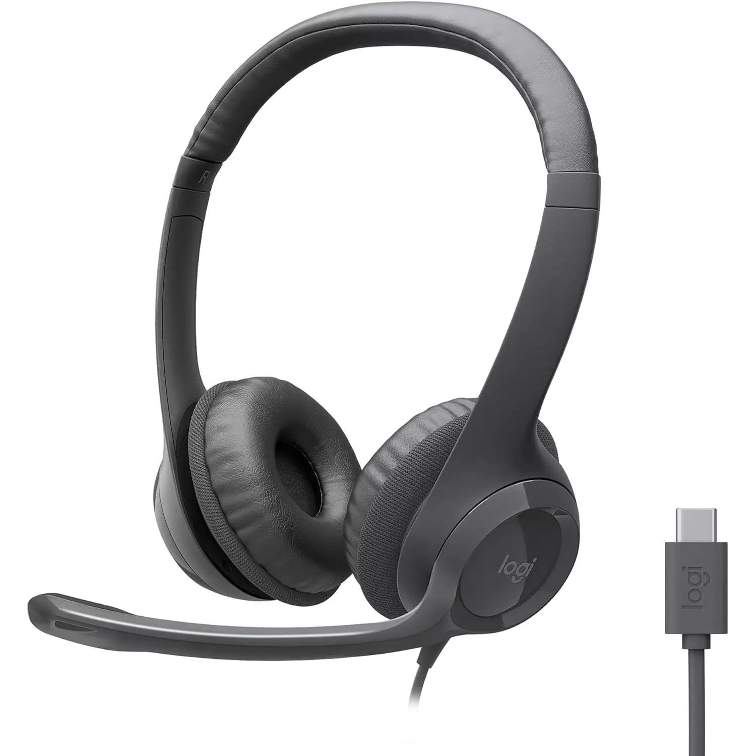 Logitech H390 USB-C Wired Headset Black