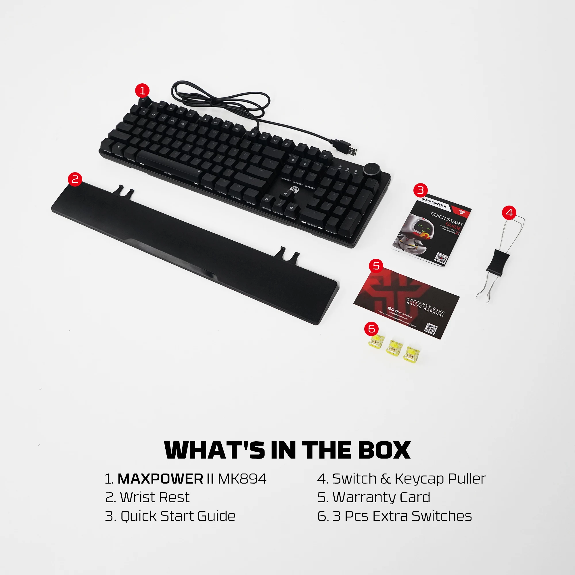 Fantech MAXPOWER II MK894 Black Mechanical Gaming Keyboard