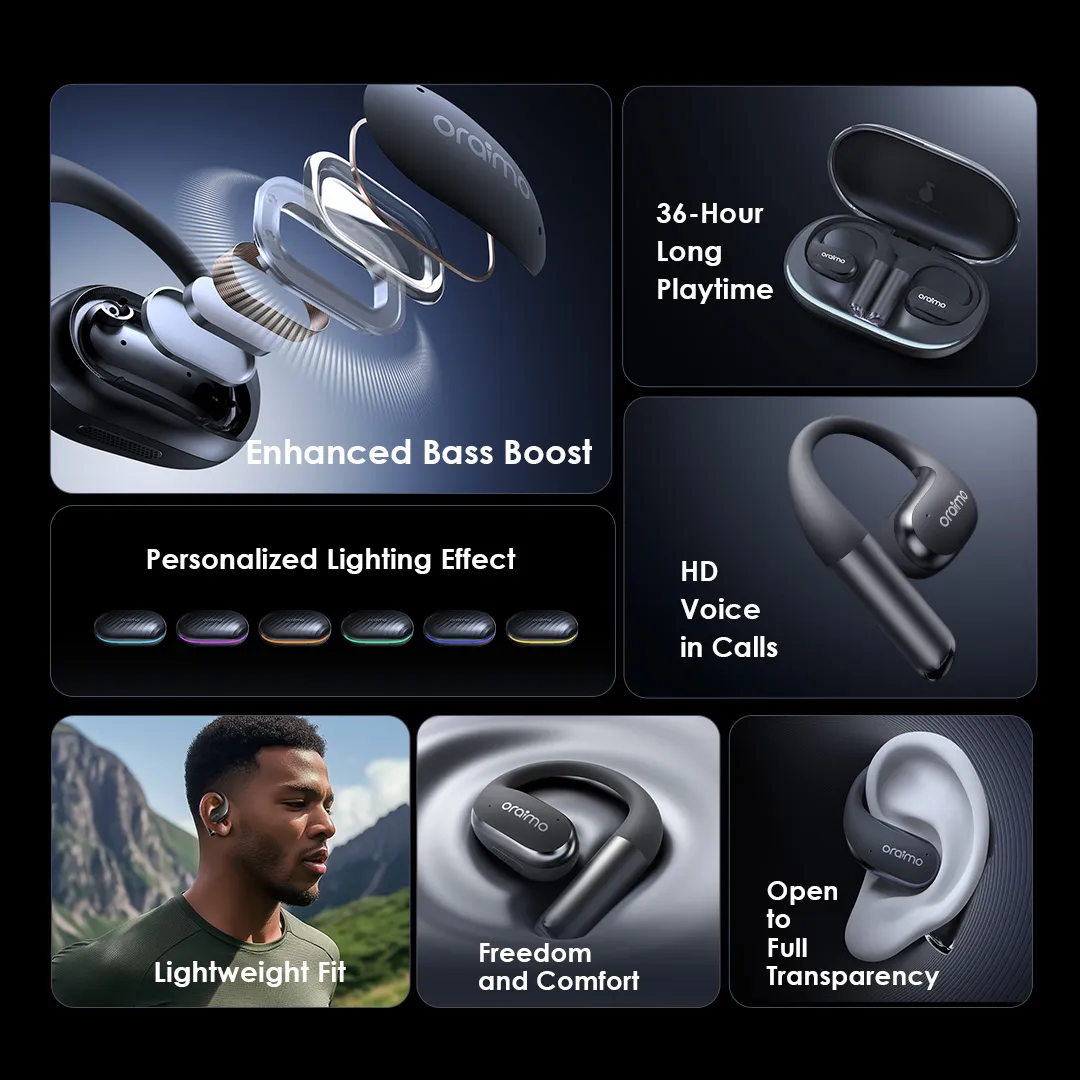 Oraimo OpenArc OPN-675 Black Earbuds