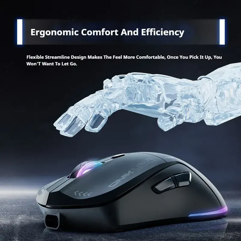 Onikuma CW917 Dual Mode RGB Gaming Mouse – Black