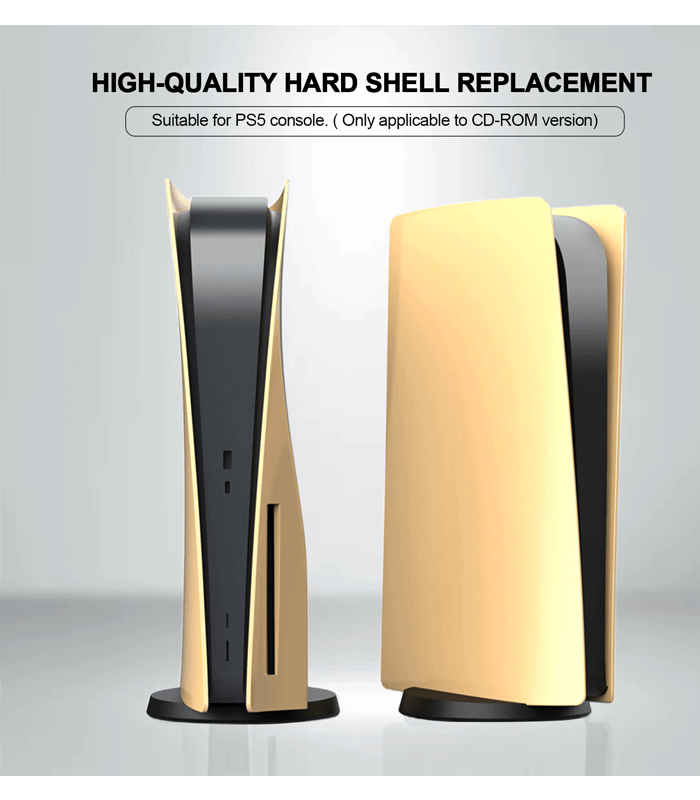 Replacement Plate Plastic Cover for PlayStation 5 Console - Gold